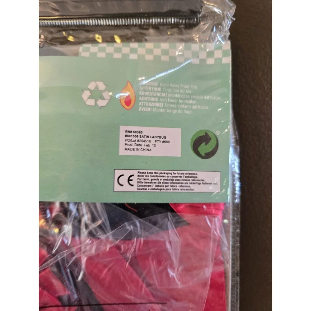 Rubie's Baby Ladybug Halloween Costume 6M 12M Months 4 Piece New in Package C5
